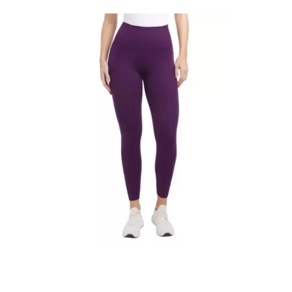 Danskin Women's High Rise Brushed Legging, Bright Plum, Size L. AY